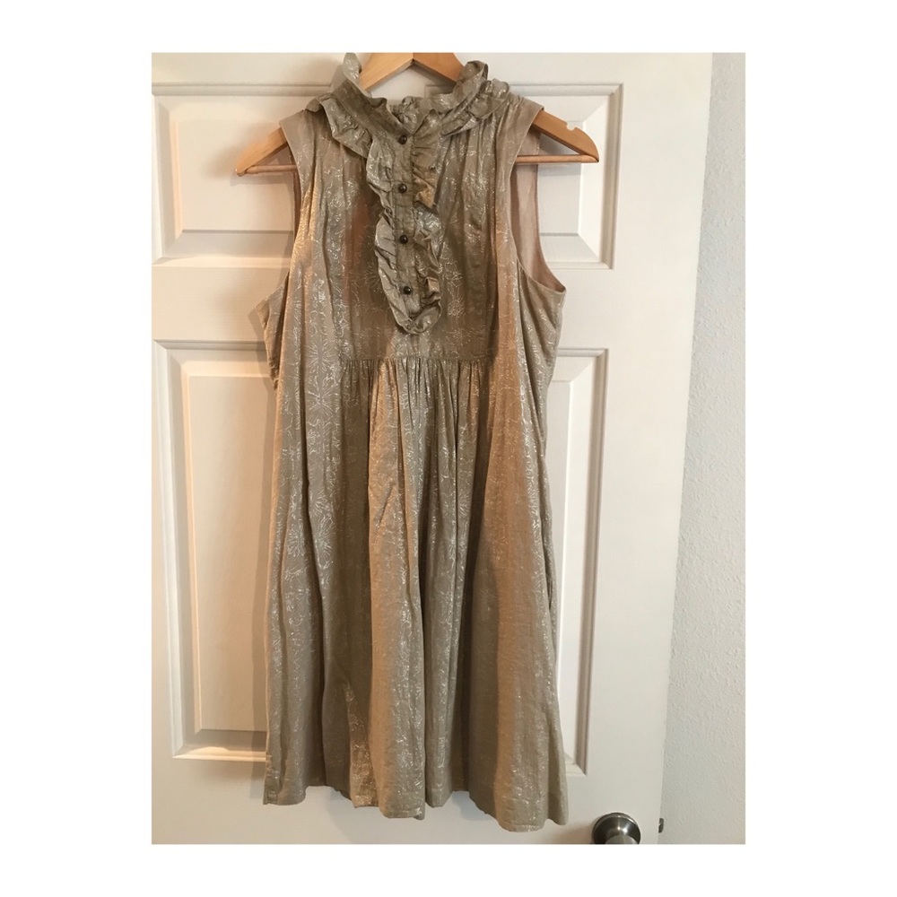 ABS Collection Nordstrom silver print dress 10